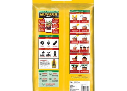 Doff Power Up Multi Purpose Compost 100% Coco Coir Based Growing Medium Enriched With Nutrients