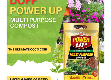 Doff Power Up Multi Purpose Compost 100% Coco Coir Based Growing Medium Enriched With Nutrients