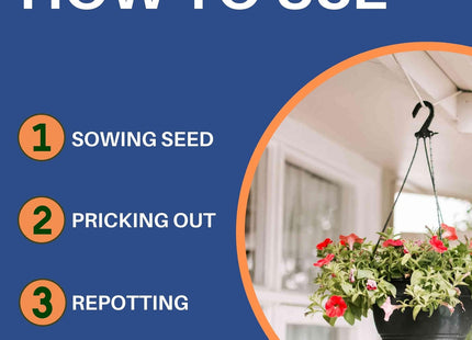 Doff Power Up Container & Basket Compost, 10 Litre Premium Coco Coir Compost