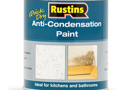 Rustins Anti-Condensation Paint 500ml - Prevents Damp and Mould, Easy Application, Long-Lasting Protection for Walls and Ceilings Indoors