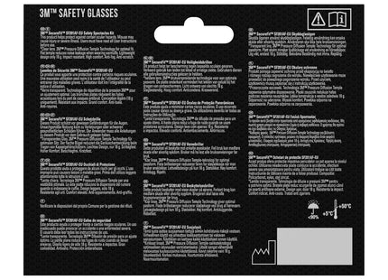3M SecureFit -1 Clear Anti-scratch Safety Glasses SF200C