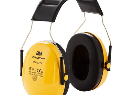3M Peltor Optime I, H510AC1, Ear Muffs Headband, Lightweight Ear defenders, Hearing Protection reduces noise level by up to 27dB, Pack of 1, Yellow