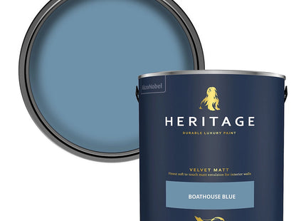 Dulux Velvet Matt Wall Paint, Boathouse Blue, 2.5 Litre