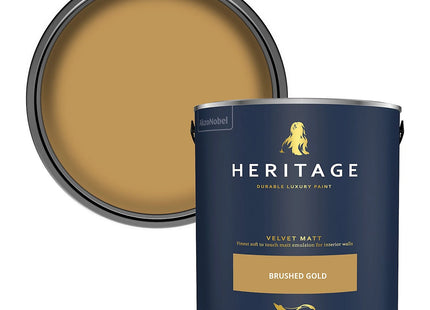 Dulux Heritage Brushed Gold Velvet matt Wall paint, 2.5 Litre