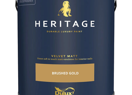 Dulux Heritage Brushed Gold Velvet matt Wall paint, 2.5 Litre