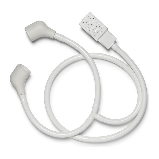 Croydex Push-Fit Shower Attachment for Bath Taps Flexible Shampoo Spray with Square Head, 100cm Hose Length