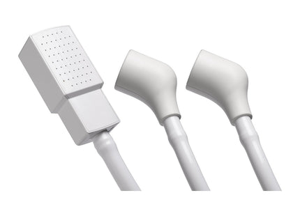 Croydex Push-Fit Shower Attachment for Bath Taps Flexible Shampoo Spray with Square Head, 100cm Hose Length