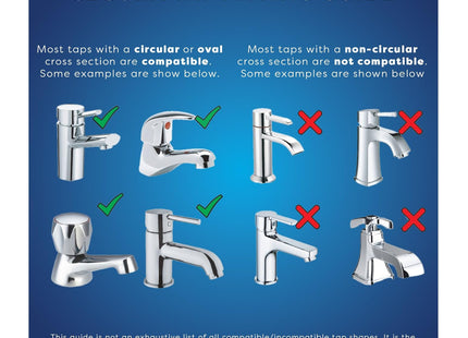 Croydex Secura Shower Head and Hose Easy Install Push On Shower Attachment for Bath Taps with 1750mm Hose Length