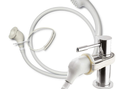Croydex Secura Shower Head and Hose Easy Install Push On Single Shower Attachment for Bath Taps with 1750mm Hose Length