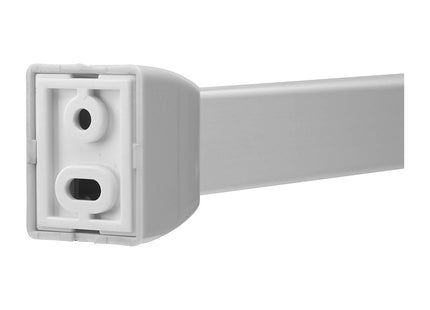 Croydex Slenderline Modular Shower Rail Kit Includes L-Shaped/U-Shaped/Straight Ceiling Support/Hooks and Gliders, Silver