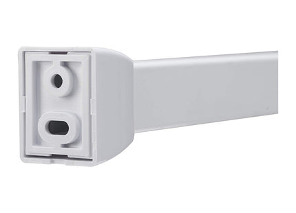 Croydex Slenderline Modular Shower Rail Kit includes L-Shaped/U-Shaped/Straight Ceiling Support/Hooks and Gliders, White
