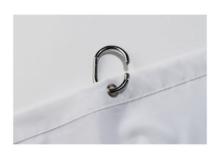 Croydex Water-Resistant Machine Washable Cling-Resistant Plain White Textile Shower Curtain, 1800 x 1800mm