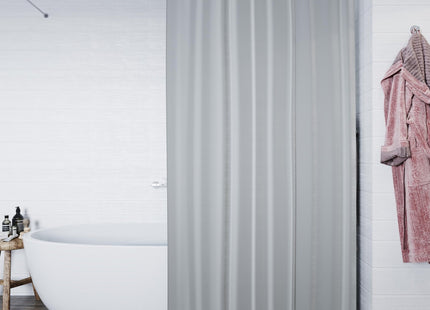 Croydex Grey Textile Shower Curtain 180 x 180cm