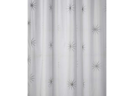 Croydex Stellar Water-Resistant Textile Shower Curtain, 1800 x 1800mm