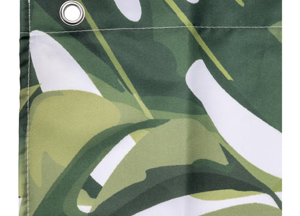 Croydex Shower Curtain with Green Botanical Leaves Design Machine Washable and coated with Proseal for Water Repellence, 1800x1800mm