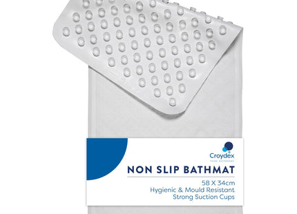 Croydex Rubagrip Bath Mat Non Slip Anti Mould for Inside Bath (58x34cm)