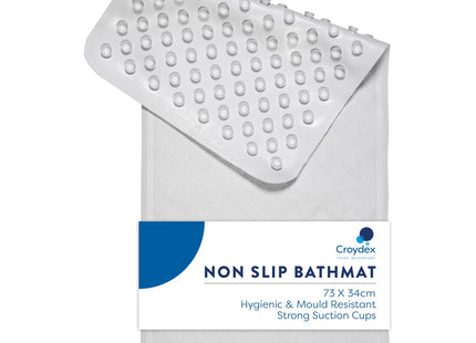 Croydex Rubagrip Bath Mat Non Slip Anti Mould for Inside Bath (74x34cm)