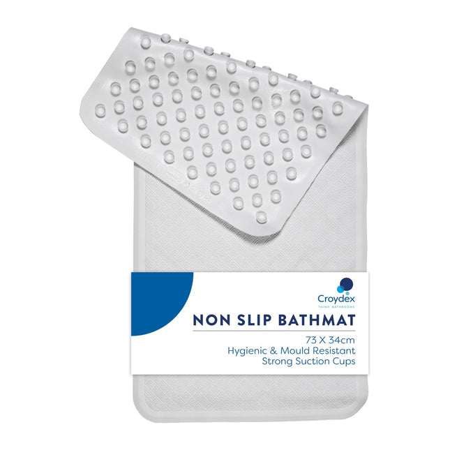 Croydex Rubagrip Bath Mat Non Slip Anti Mould for Inside Bath (74x34cm)