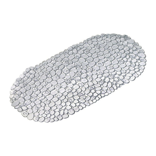 Croydex Pebbles Non-Phthalate Slip-Resistant PVC Suction Bath Mat, Clear, 70 x 35cm AG300032