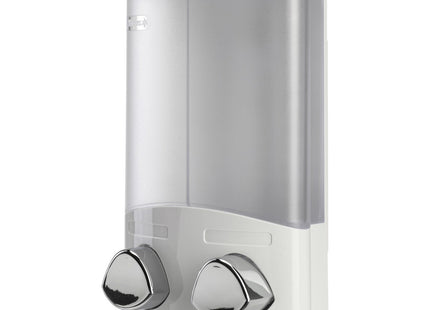 Croydex Wall Mounted Refillable Soap Dispenser 2x 320ml Corner or Flat Mount White
