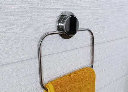 Croydex Stick 'n' Lock Self Adhesive Bathroom Towel Rail Ring Rust-Free Mild Steel