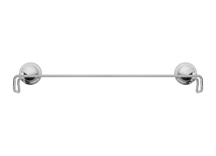 Croydex Stick 'n' Lock Self-Adhesive Chrome Towel Rail Holder, Rust-Free Towel Storage Solution for Bathroom