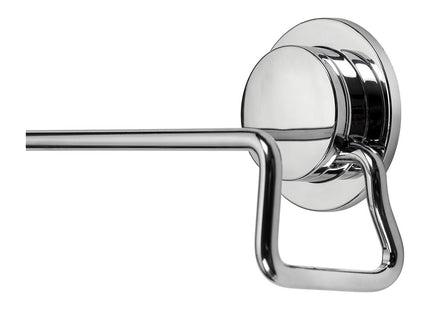 Croydex Stick 'n' Lock Self-Adhesive Chrome Towel Rail Holder, Rust-Free Towel Storage Solution for Bathroom