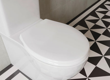 Croydex White Soft Close Toilet Seat Thermoset Flexi-Fix Hinges (Constance)