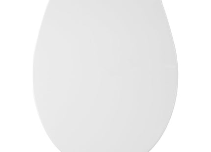 Croydex Capri Oval Toilet Seat Soft Close and Quick Release Button Heavy Duty White Polypropylene