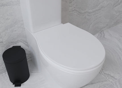 Croydex Capri Oval Toilet Seat Soft Close and Quick Release Button Heavy Duty White Polypropylene