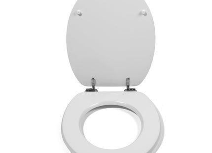 Croydex Pink Terrazzo Wooden Toilet Seat, Adjustable Flexi-Fix Hinges