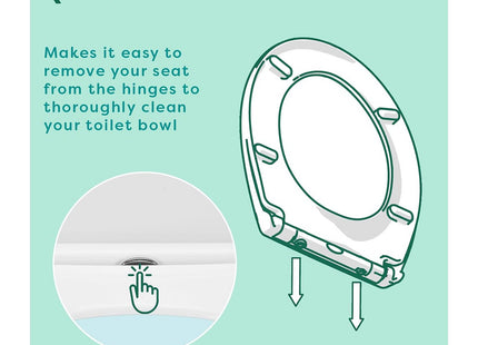 Croydex Coniston White Toilet Seat Eco-Friendly Recycled Plastic