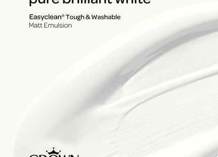 Crown Easy Clean White Emulsion 5 Litre Paint