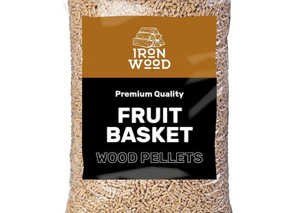 Green Olive Firewood Company Fruit Basket BBQ Hardwood Pellets 10kg