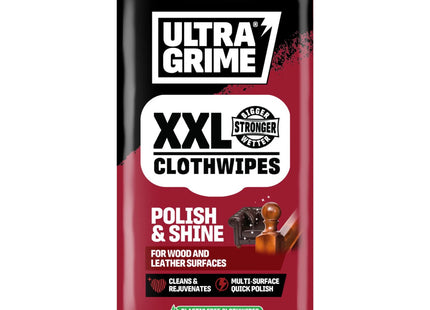 UltraGrime XXL Polish & Shine Clothwipes 20 Pack