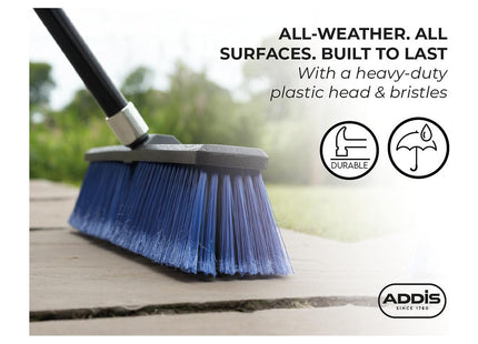 Addis Outdoor Broom & Patio Brush Blue Black 45cm 519936