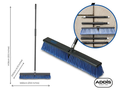 Addis Outdoor Broom & Patio Brush Blue Black 60cm 519937