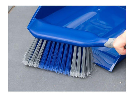 Addis Outdoor Dustpan & Brush Set by - Heavy Duty Yard Sweeper with Wide Stiff Bristle Brush & Large Dustpan