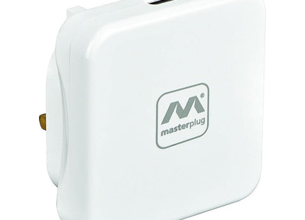 Masterplug Super-Fast USB Charging Plug with Single Type C Charging Port, 20 Watts, White