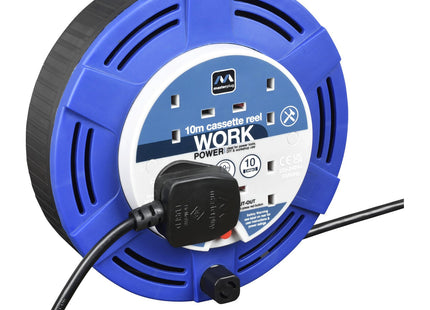 Masterplug Four Socket, 10 Metre Cassette Reel 4g MCT1010