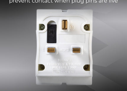 Masterplug 3g 13A Fused Multisocket Adaptor White