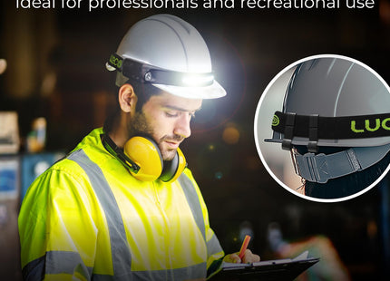 Masterplug Luceco LED Flexible Head Torch with USB and Pir Motion Sensor, 4 Light Modes, 350lm LILHF35P65