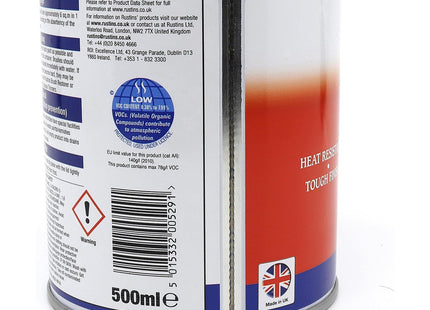 Rustins Quick Drying Radiator Enamel Gloss - Grey 500ml - Durable, Long-Lasting Finish for Radiators That Stands the Test of Time
