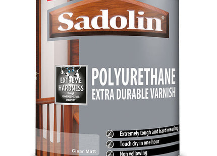 Sadolin Polyurethane Extra Durable Varnish 1 Litre Matt
