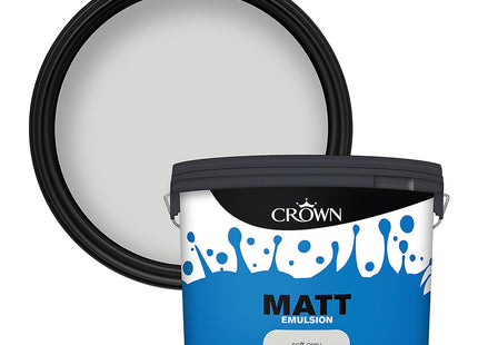 Crown Non Breath Easy Matt Emulsion 10 Litre Soft Grey