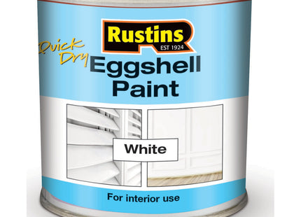 Rustins Quick Dry Eggshell Paint White 250ml