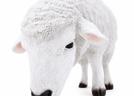 Ewe-Neek Decorative Grazing Sheep Garden Ornament - Pearl The White Sheep