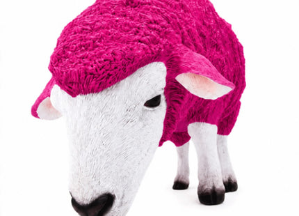 Ewe-Neek Decorative Grazing Sheep Garden Ornament - Rhubarb The Pink Sheep