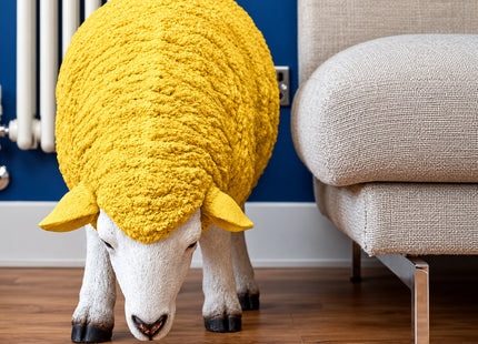 Ewe-Neek Decorative Grazing Sheep Garden Ornament - Custard The Yellow Sheep