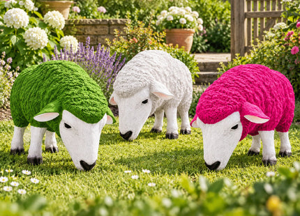 Ewe-Neek Decorative Grazing Sheep Garden Ornament - Tiff The Blue Sheep